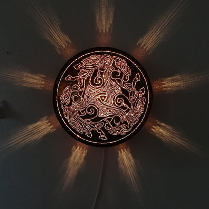 Celtic Horse Triskele Copper Lightmandala