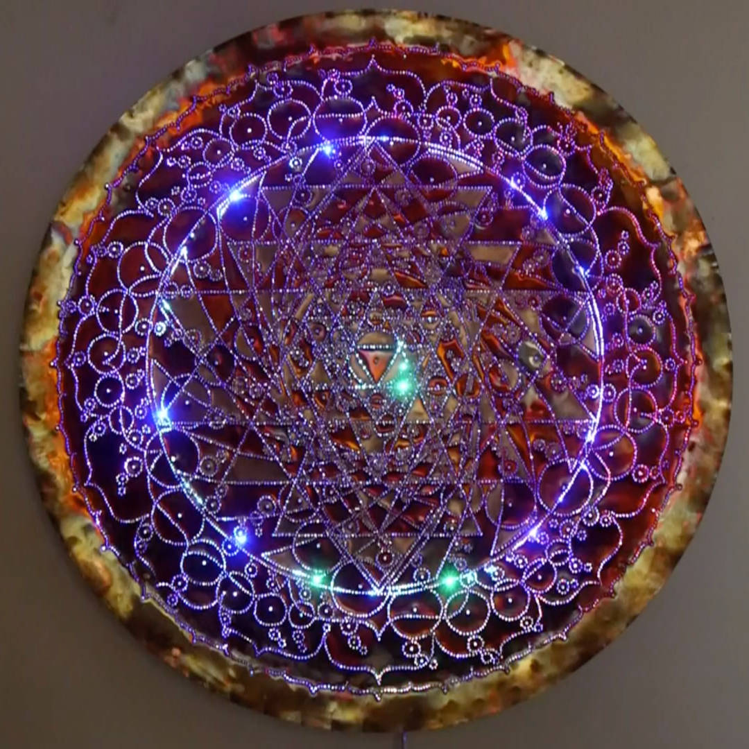 Maha Shakta Chakradar Copper Lightmandala