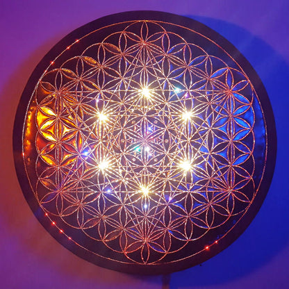 Metatrons Cube Copper Lightmandala