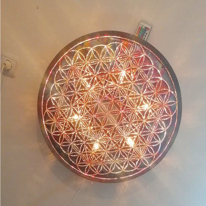 Metatrons Cube Copper Lightmandala